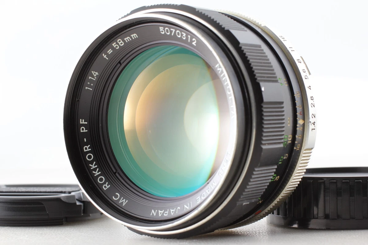 Minolta Rokkor PF 58mm Focal f/1.4 Camera Lenses for sale | eBay