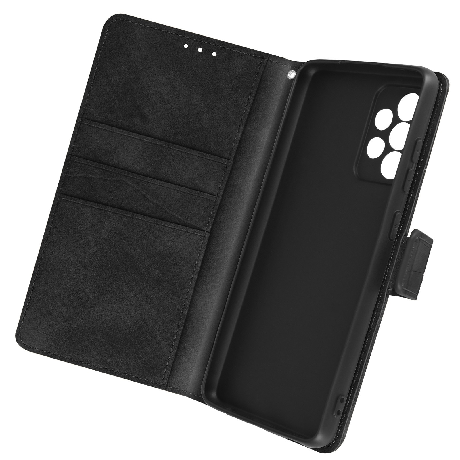 Coque vidéo A52s avec béquille crocodile anti-chute et rotative à 360