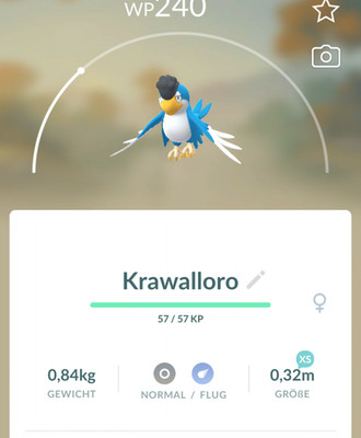  PoKeMon Go Krawalloro Blau #0931 - Nur in Pogo tauschen 