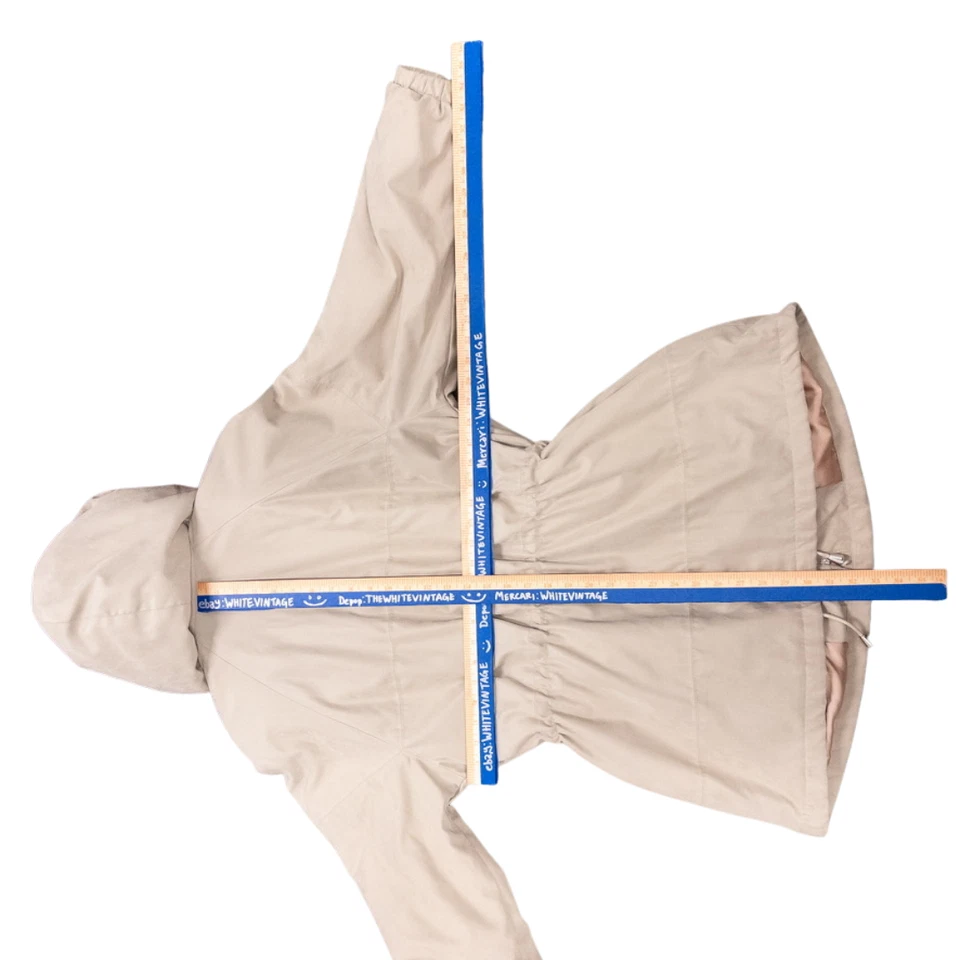 Parka con capucha grande Thermolite cintura ceñida parka de piel de zorro Colorado de colección de los años 80 Foto 3 de 4