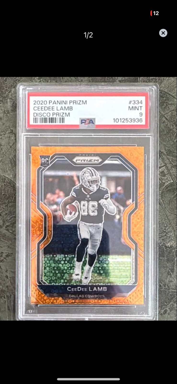 2020 Panini Prizm - Rookie CeeDee Lamb #334 Orange Disco Prizm (RC)