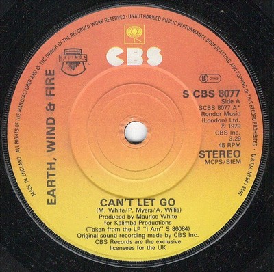 Earth, Wind & Fire - Can't Let Go (7'', Single)