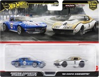 Hot Wheels Premium 2-Pack Corvette Stingray + '69 Copo Corvette 1:64 Neu OVP