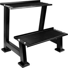 Kettlebell Storage Rack with Anti-Slip Pads, 2-Tier Weight Racks, Kettlebell Sta