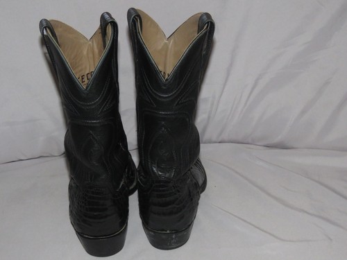 Botas Tecovas Negras Genuinas Caimán Talla 8EE - Imagen 7 de 8