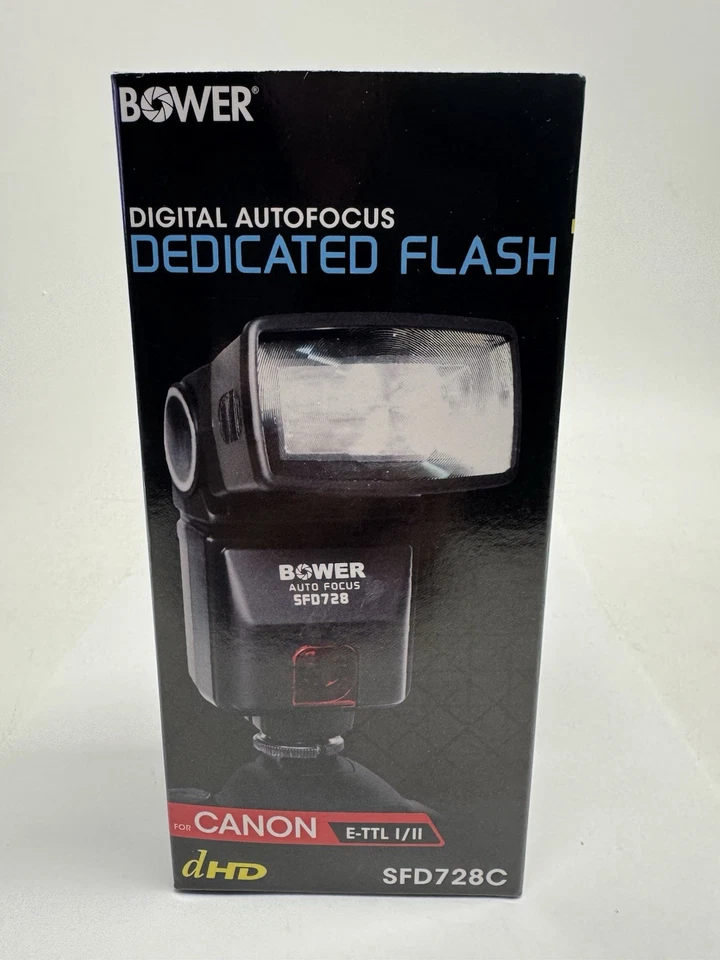SEALED NEW Bower SFD728C Digital Autofocus Dedicated Flash for Canon E-TTL I/II - Image 2 of 4