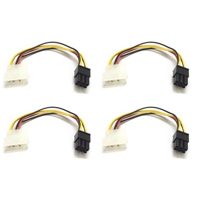 4 Pin to 6 Pin PCI-Express Video Card Power Converter Adapter Cable Wire Line