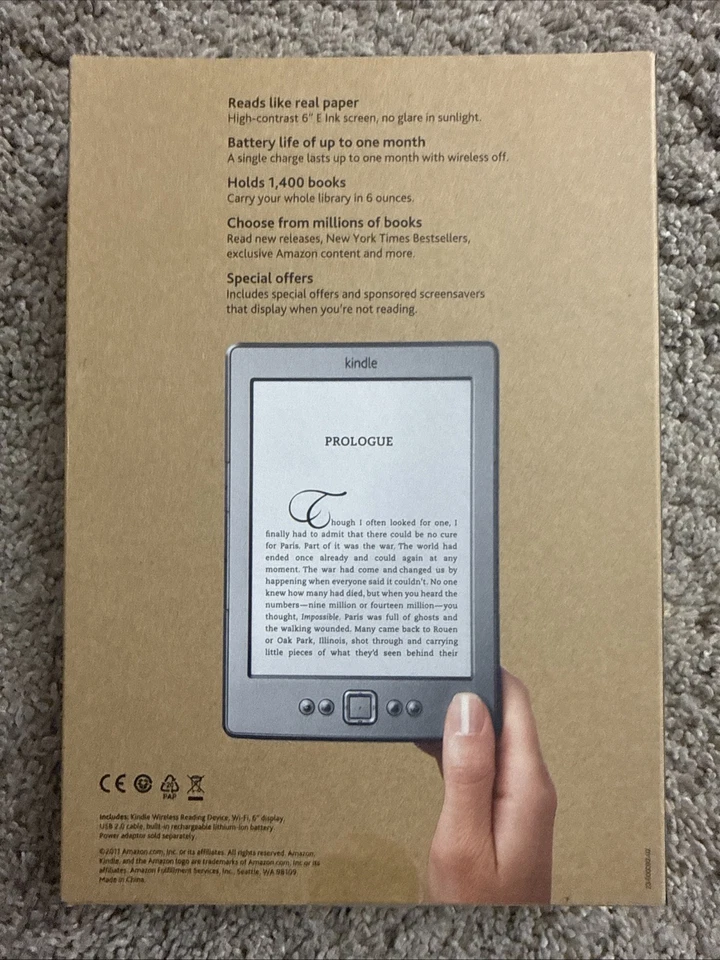 Amazon Kindle 4ta Generación (Modelo D01100 / FSN B00E150114074BE1) Foto 2 de 2