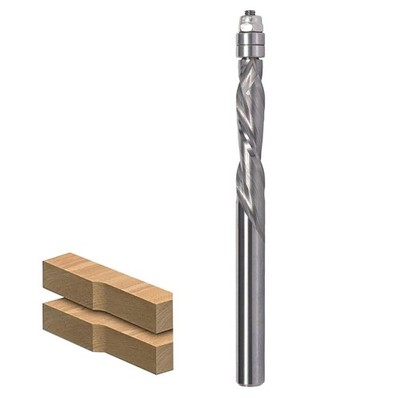 Spiral Fräser, 6 mm Schaft, Holzfräser, Up & Down Cut, 28,6 mm Schnittlänge, ...