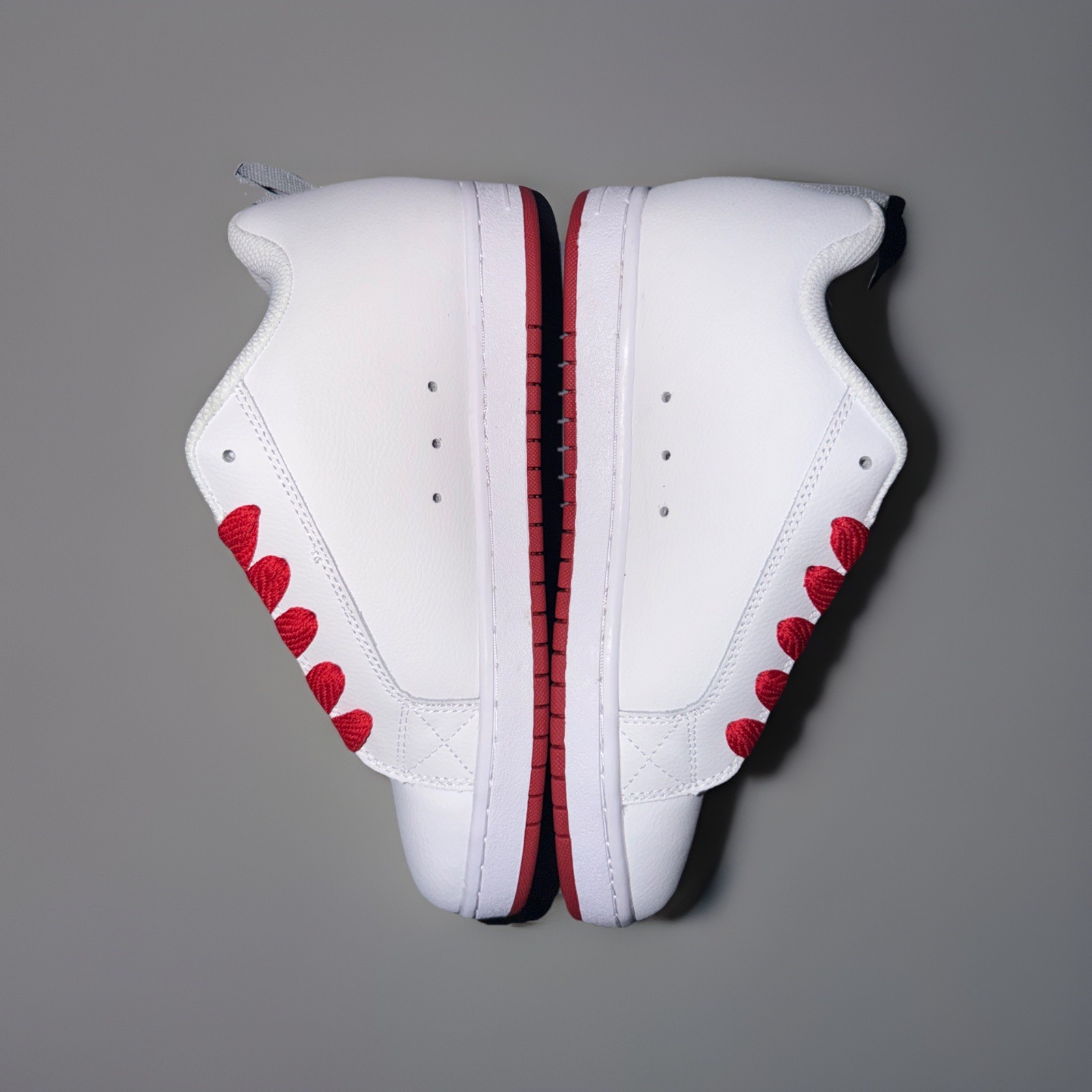 New Men’s DC Court Graffik Shoe White / Red Skateboarding Low Top Shoes Size 10