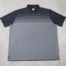 Callaway Opti-Dri Polo Shirt Mens 2XL XXL Black/Gray Golf Short Sleeve Pullover