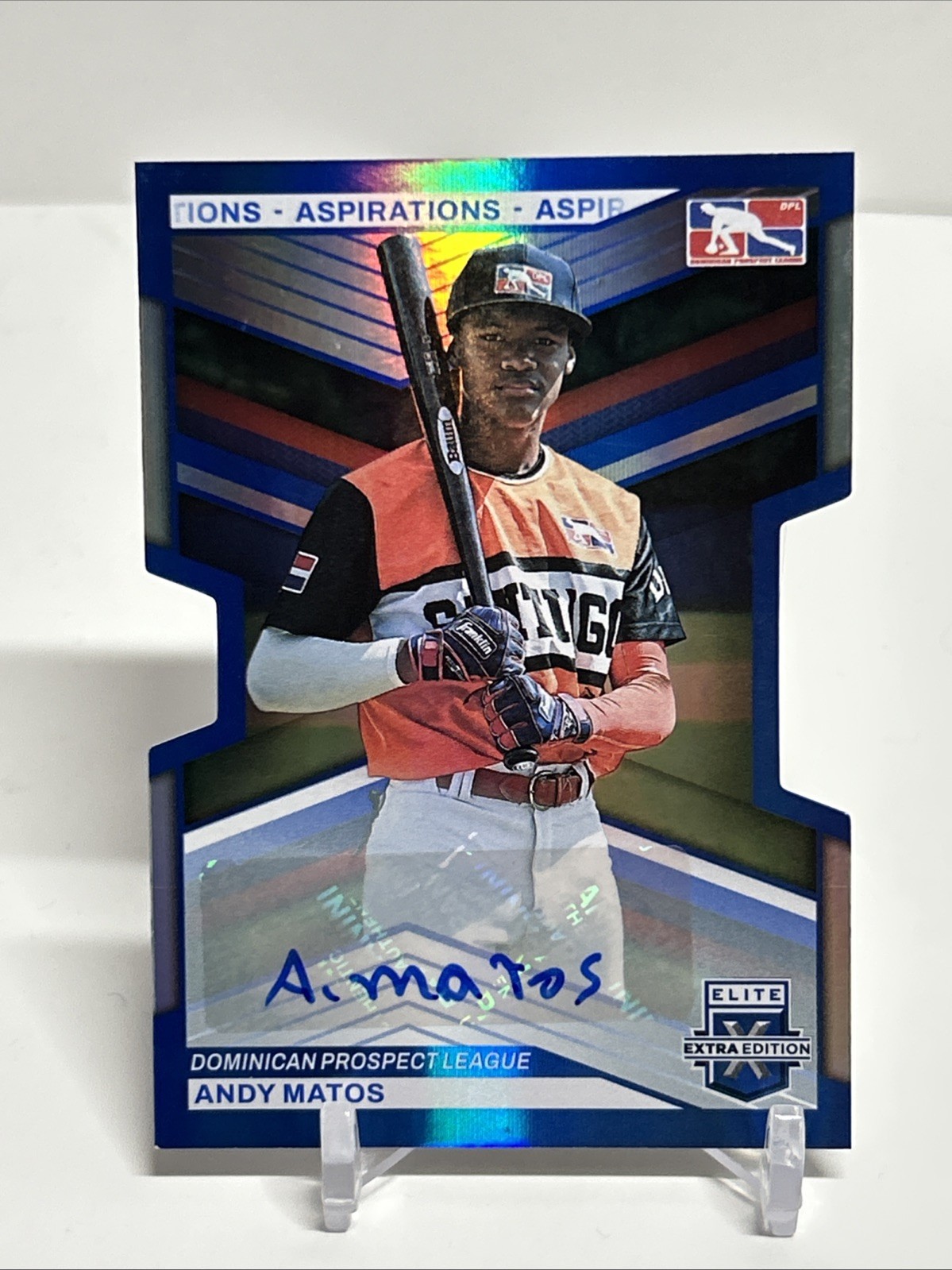 2023 Elite Extra Edition - Andy Matos #198 Aspirations Die-Cut Signatures /76