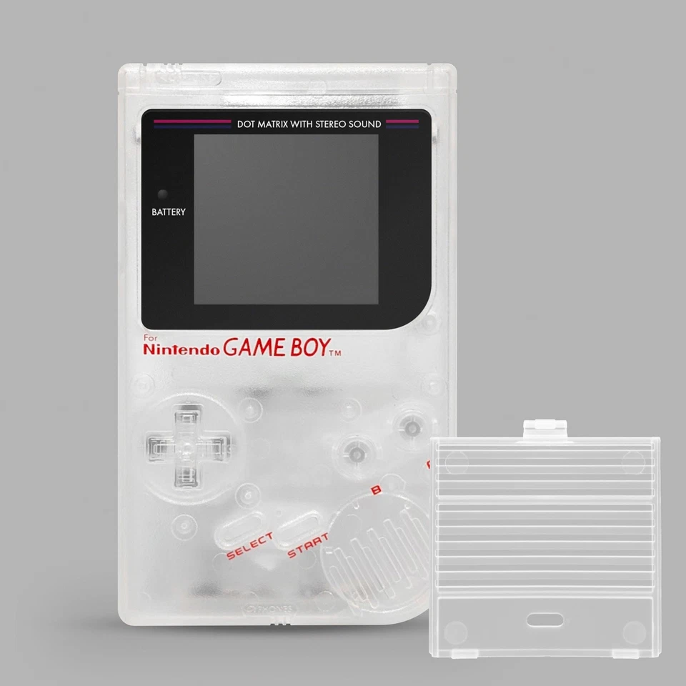 FÜR NINTENDO RetroSix Gehäuse Set USB-C & IPS Ready für Game Boy Classic Transparent Shell...