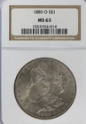 1885 O S$1 NGC MS 63 Morgan Dollar