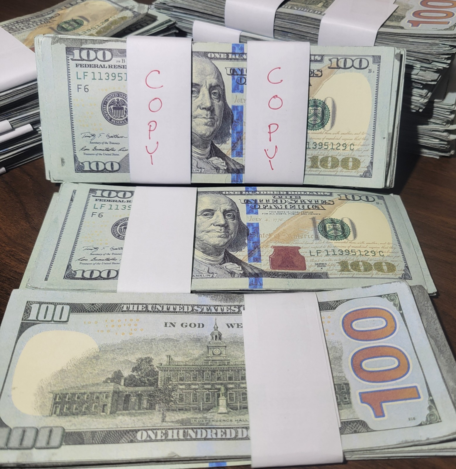 Best Replica AGED $100 Bills x 100 / Novelty Purposes Only