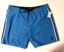 NWT Volcom Boardshorts Swim Trunks Blue Lawton Mens 42