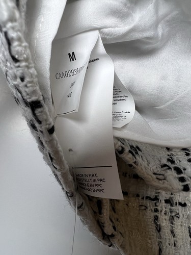 Minifalda forrada blanca/negra mediana CUPSHE para mujer de tweed negra cintura alta nueva con etiquetas - Imagen 7 de 7