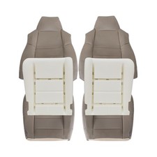 Priprilod Tan Leather Driver and Passenger Bottom Replacement Seat Cover  To...