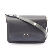 MARNI TRUNK Medium Shoulder Bag leather Black...
