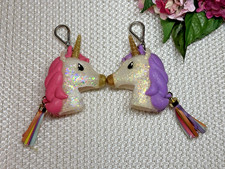 Bath Body Works Pocketbac Holder BFF Keychain 2 Unicorns Magnetic Pre-owned
