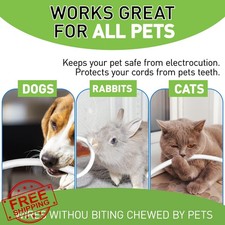 Cat Dog Cord Protector 6.6ft 4/5inch Wire Loom Puppy Proof Cable Sleeve White