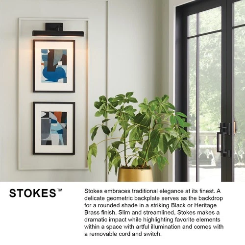 Hinkley Lighting 43010 Stokes 12"W Picture Light - Brass - Picture 2 of 7