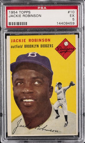 1954 TOPPS #10 JACKIE ROBINSON PSA 5