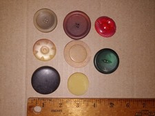 8 Extra Large Vintage Buttons - Fun, Colorful Designs 2