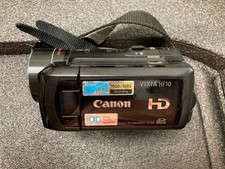 Canon VIXIA HF10A HD 1080p 16GB Camcorder  No Battery  TESTED