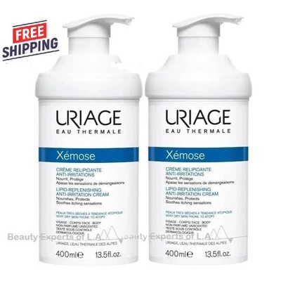 2X Uriage Xemose C8+ Lipid-Replenishing Anti-Itch Cream 400ml / 13.5oz EXP 07/28