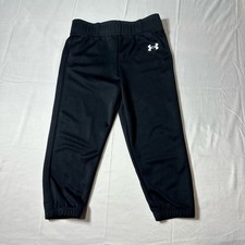 Under Armour Boys Black Athletic Jogger Sweatpants Youth Medium