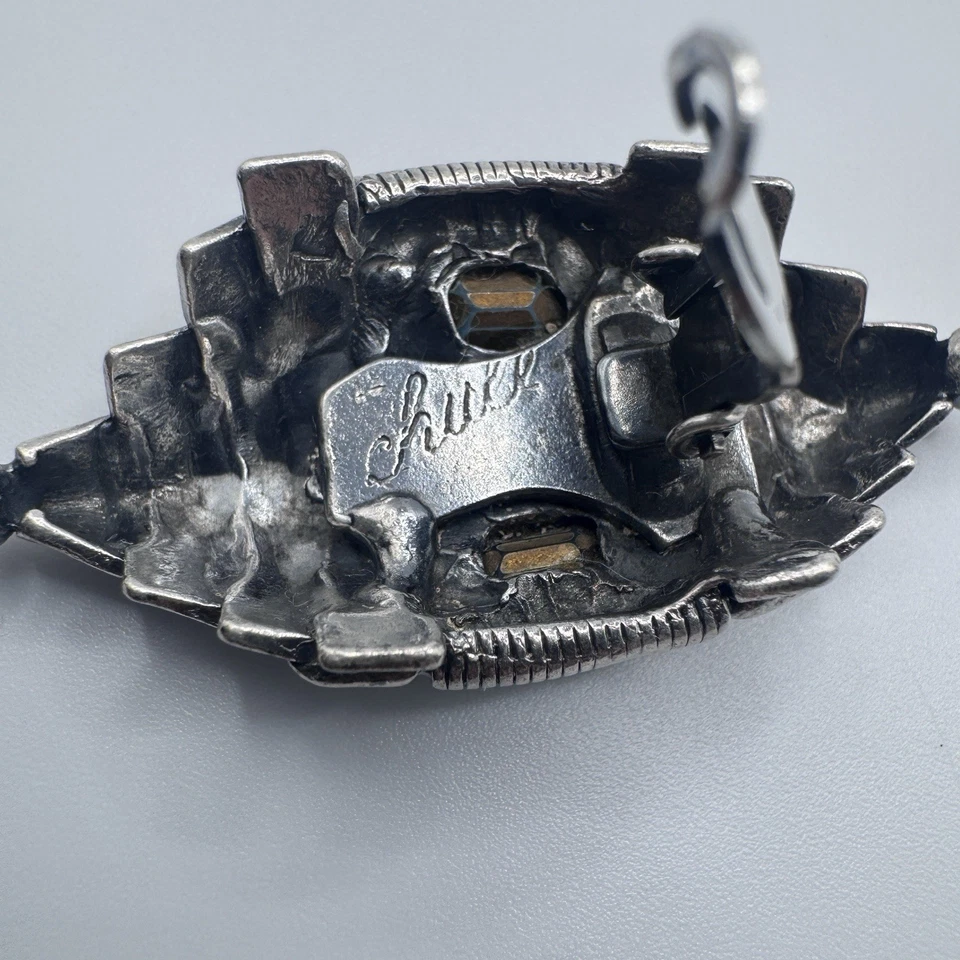 Vintage Grands CLIPS boucles d'oreilles Créateur - Photo 4/4