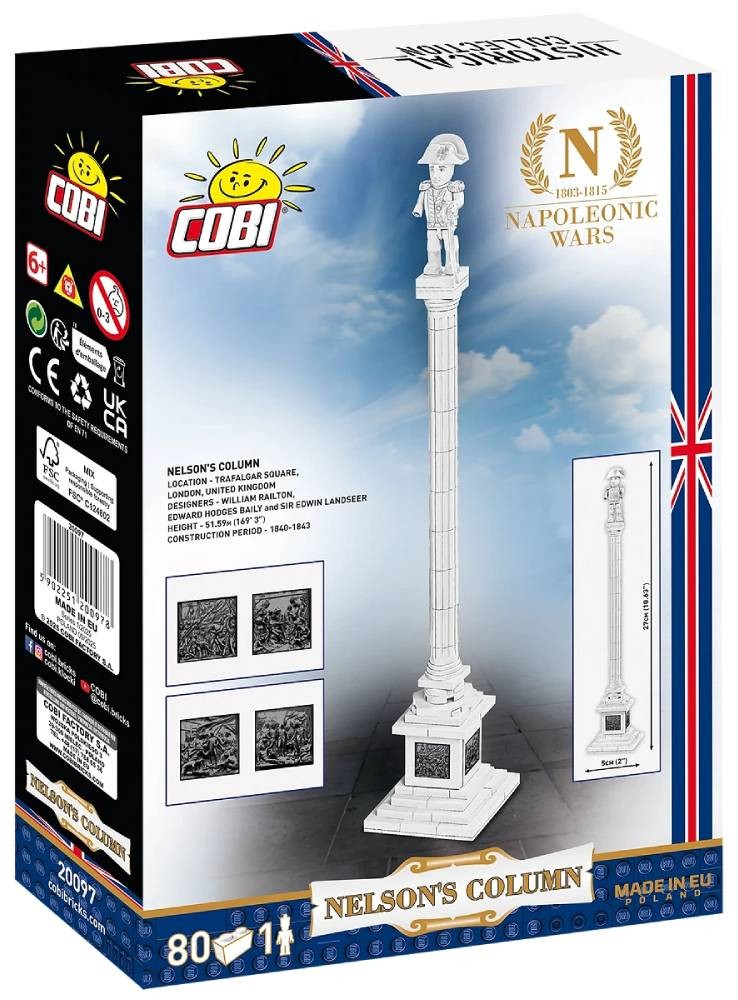 COBI-20097 Lord Nelson's Column Trafalgar Square Building Brick Model 80pcs - Image 8