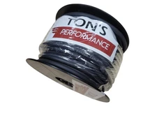 100 feet roll 7mm COPPER CORE SPARK PLUG WIRE ignition DIY SOLID BLACK rubber