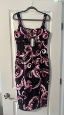 Versace Jeans Couture Watercolor Couture Midi Dress Size 44 (M)