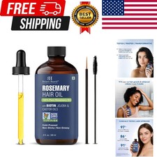 100 Pure Rosemary Oil for Hair Growth 2 Fl Oz Infused with Biotin, Jojoba C