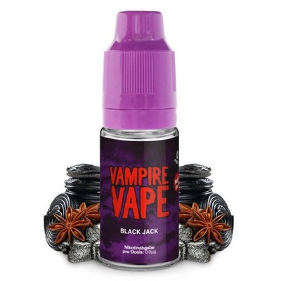 Vampire Vape Liquid Black Jack 10 ml - 0, 3, 6 oder 12 mg/ml