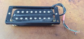 Pastilla Humbucking para Guitarra LJ8 N de 8 Cuerdas Negra para Cuello