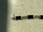 vintage 925 sterling silver black onyx bracelet. 7.50” — photo 3