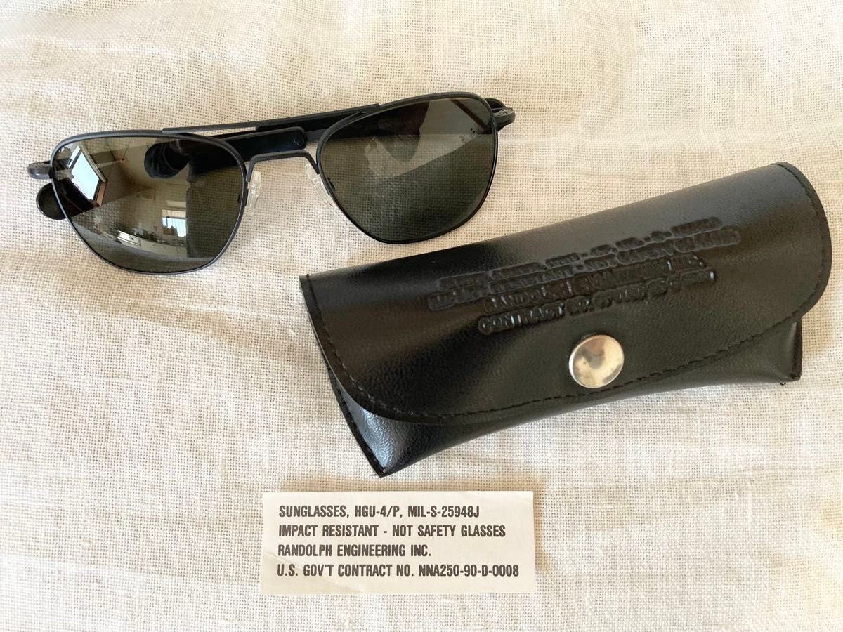 Randolph Engineering HGU-4/P サングラス Randolph Engineering HGU-4/P Sunglasses Matte Black 52mm Pilot
