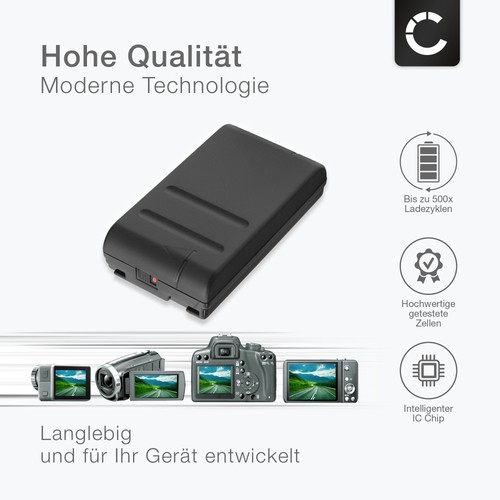 Akku für Sony CCD-TR808E CCD-TR606E CCD-TR2000E CCD-F375 CCD-FX340 2100mAh - Bild 5 von 7