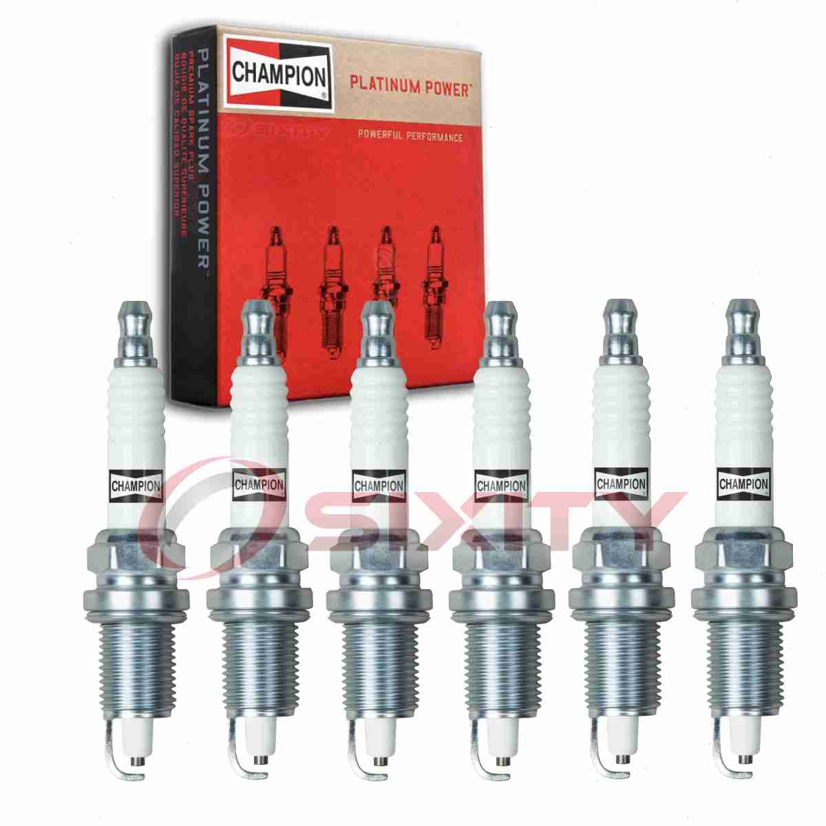 6 pc Champion Platinum Spark Plugs for 1993-1997 Eagle Vision 3.5L V6 za