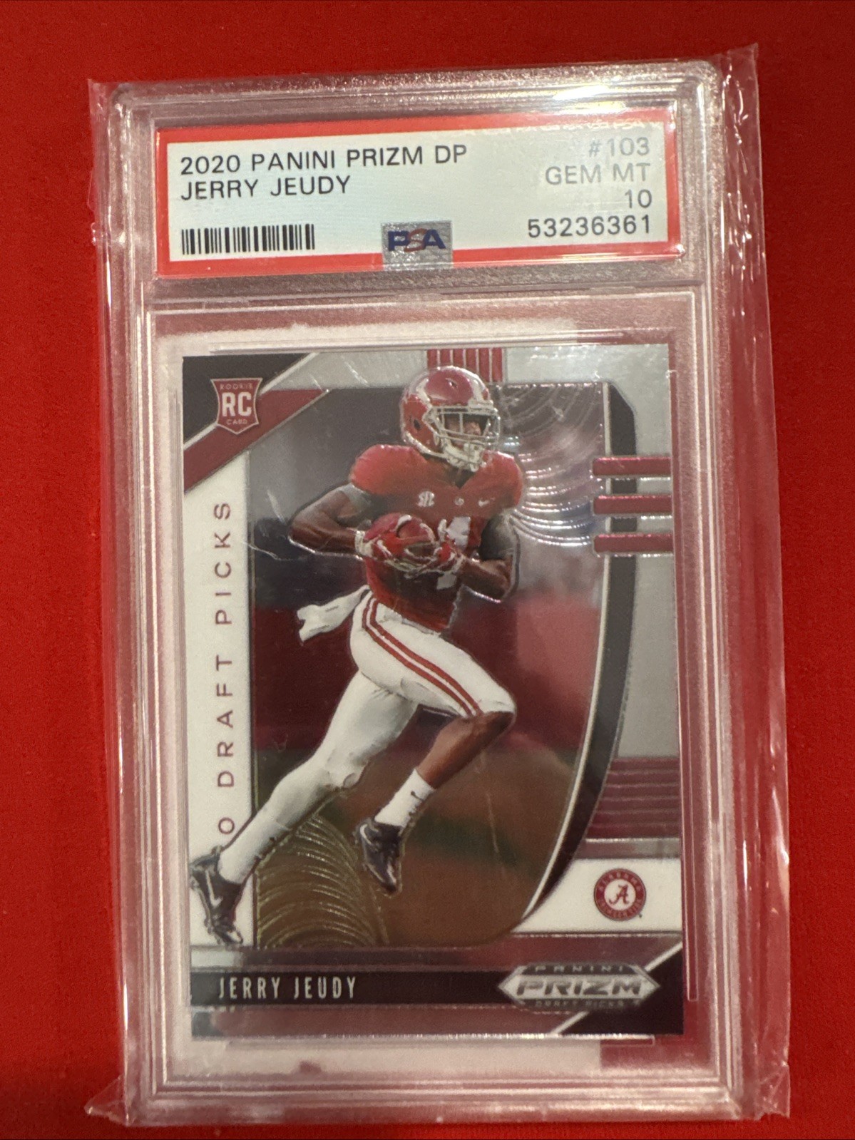 2020 Panini Prizm Draft Picks - Rookies Jerry Jeudy #103 (RC) PSA 10 GEM Mint
