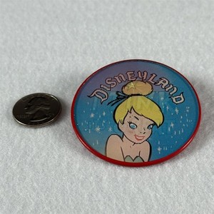 Vtg 60s Disney Tinker Bell Tinks It's Great Vari Vue Lenticular Flicker Button