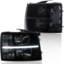 2007-2013 Silverado 1500 2007-2014 2500 3500 Headlight Assembly Compatible