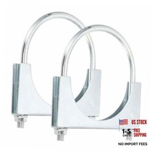 pcs U Bolt Muffler Exhaust Clamp 4" Galvanized Iron U-Bolt Clamps 110mm 2