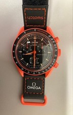 Swatch Speedmaster Sport Watch Chronograph Orange & Black From Japan