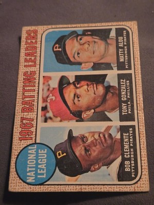 1968 Topps - League Leaders Roberto Clemente, Matty Alou, Tony Gonzalez #1...
