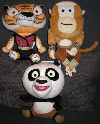 Kung Fu Panda Po Tigress Meister Affe  Big Headz  Dreamworks Plüsch Stofftier