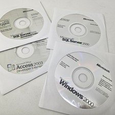 Microsoft SQL Server 2000 Developer, Access 2003 Dev, Windows 2000 SP CD Lot